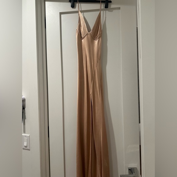 BEC + BRIDGE Ren Split Maxi Dress, Rose Gold, Sz. 8 - Picture 5 of 9